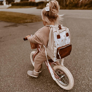 Рюкзак Mrs. Ertha "Strawberries", райские ягоды, маленький, водонепроницаемый